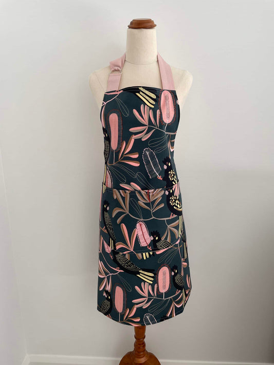 Kitchen Apron Black Cockatoo