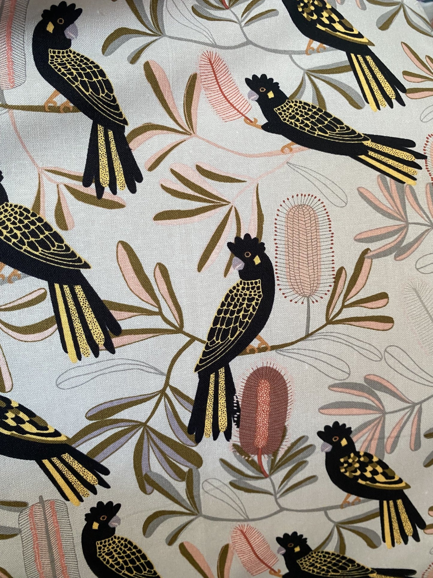 Wrap-Around Apron - Black Cockatoo Fabric