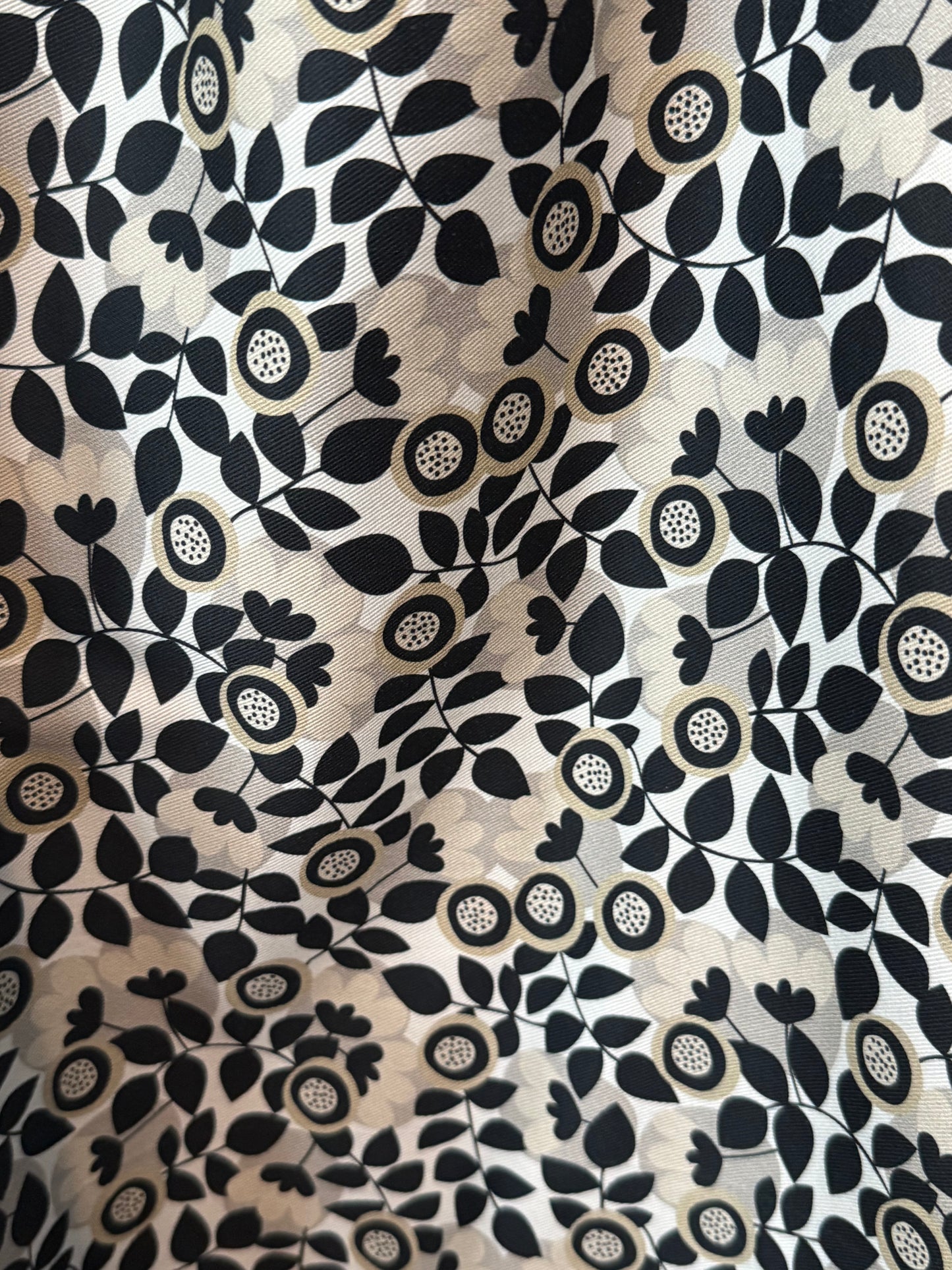 Black and Neutral Florals Kitchen