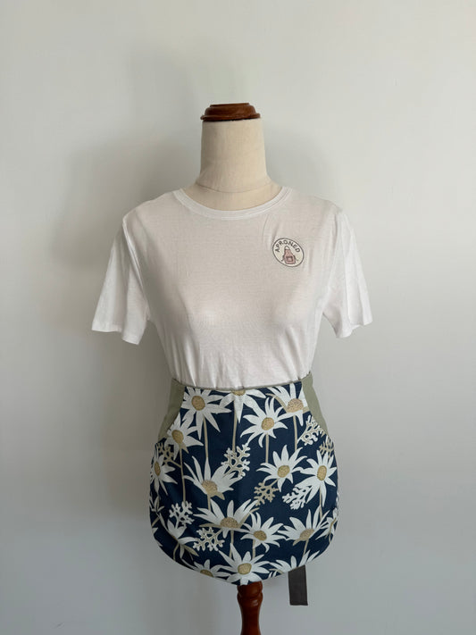 Our Bespoke Blue Flannel Flower Peg Apron by Aproned
