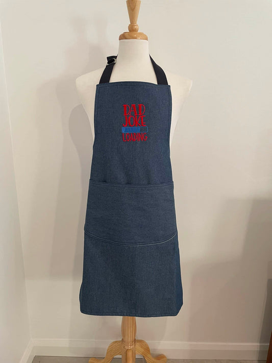 Embroidered BBQ Apron - Dad Joke