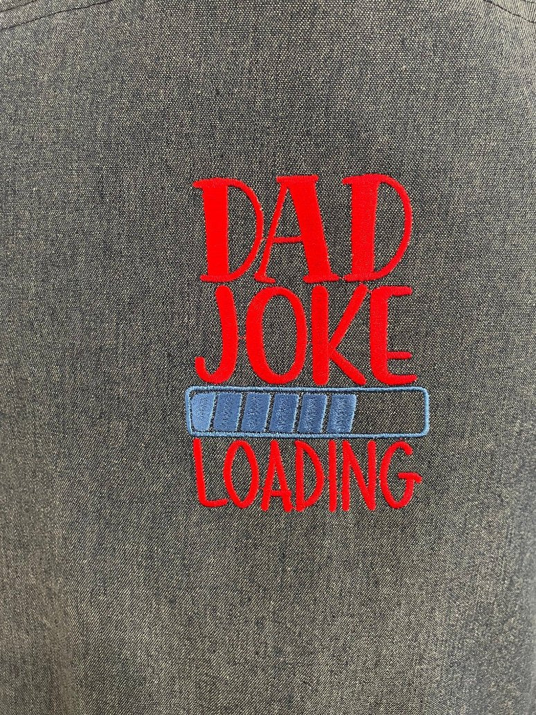 Embroidered Apron Dad Joke Design