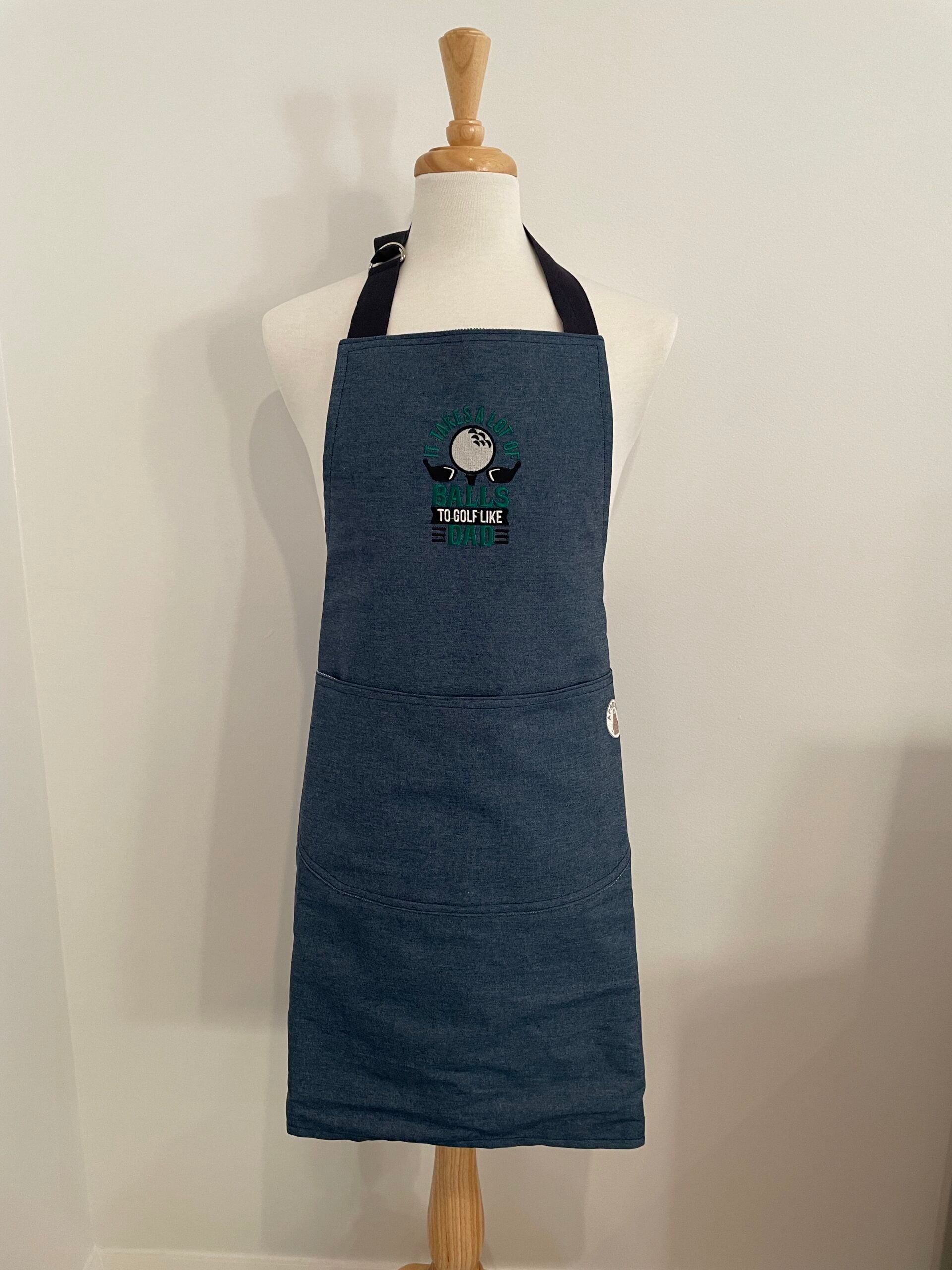 Embroidered BBQ Apron - Golf Balls