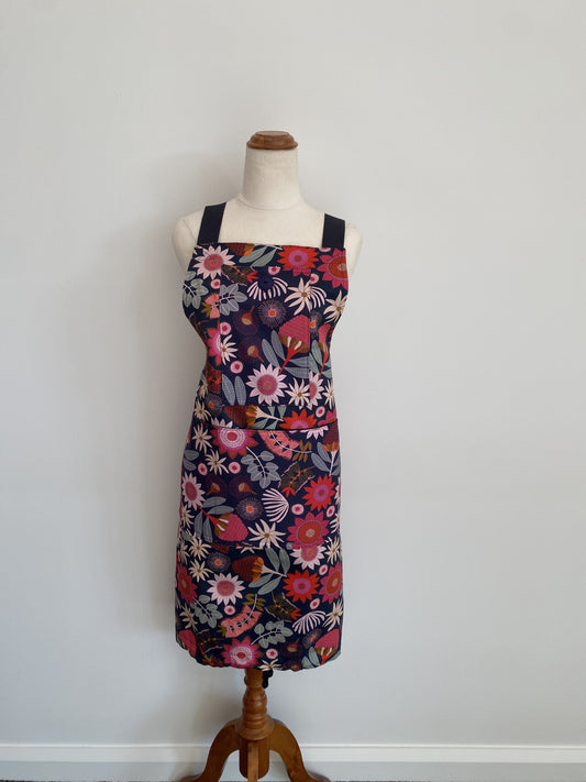 Harvest Apron Navy Native, Garden Apron