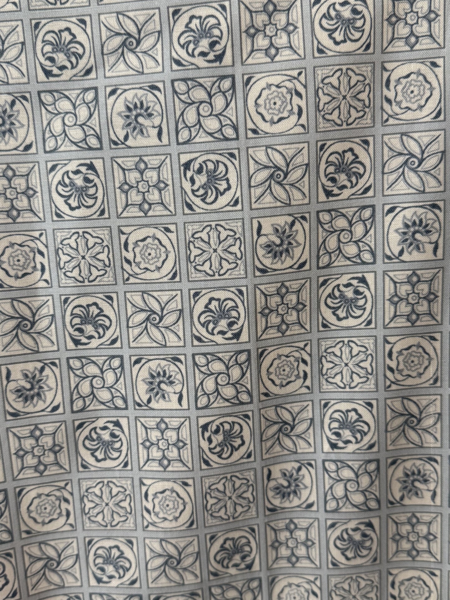 Pale Blue Tile fabric