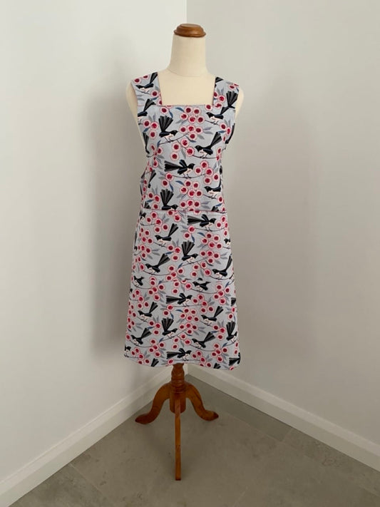 Wrap-Around Apron - Willy Wagtail Fabric