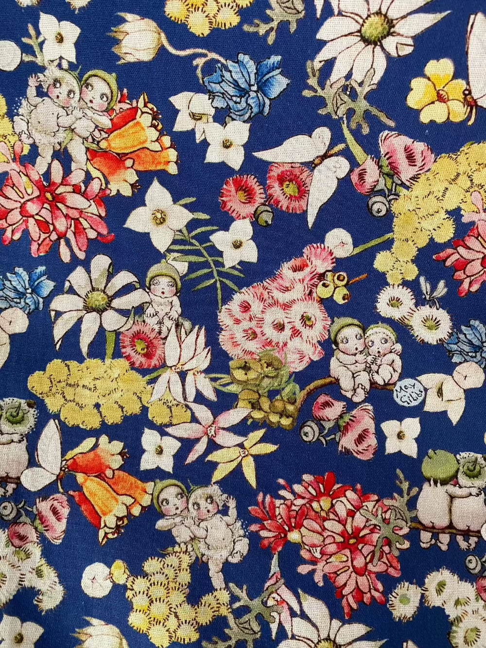 Wrap-Around Apron - Dark Blue May Gibbs