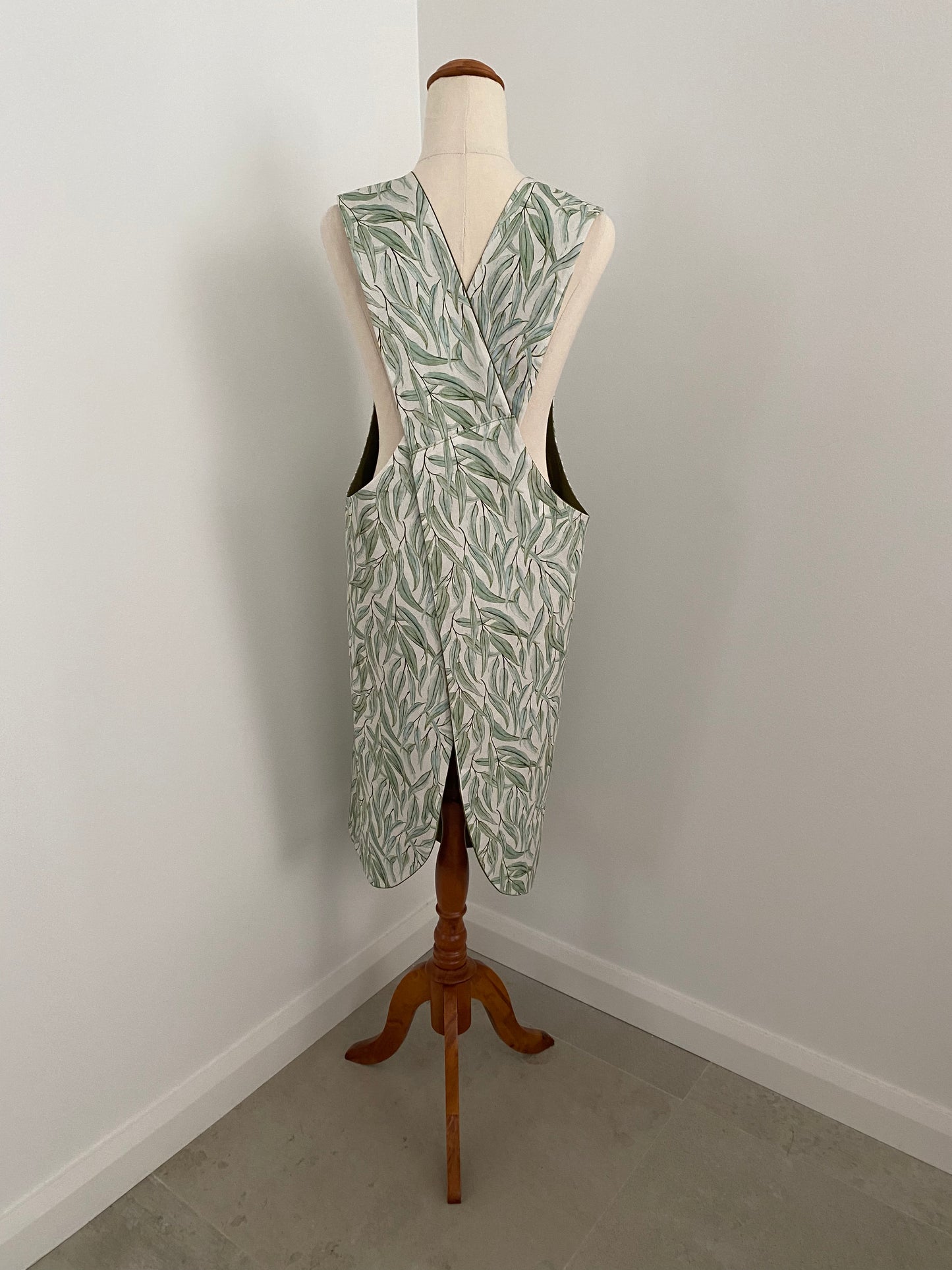 Wrap-Around Apron - Eucalyptus Fabric
