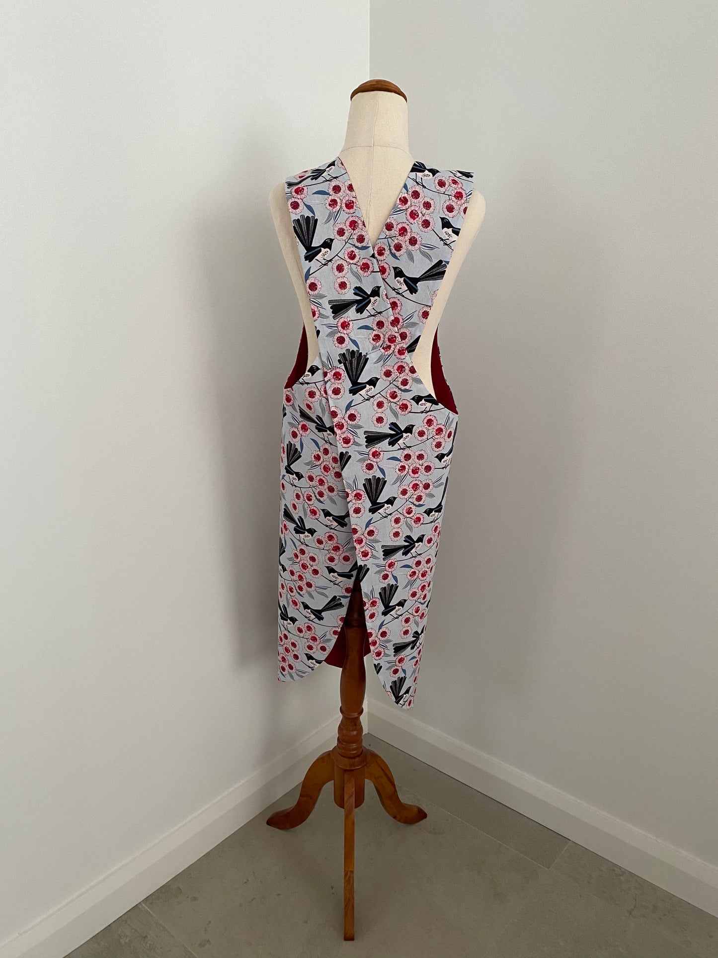Wrap-Around Apron - Willy Wagtail Fabric