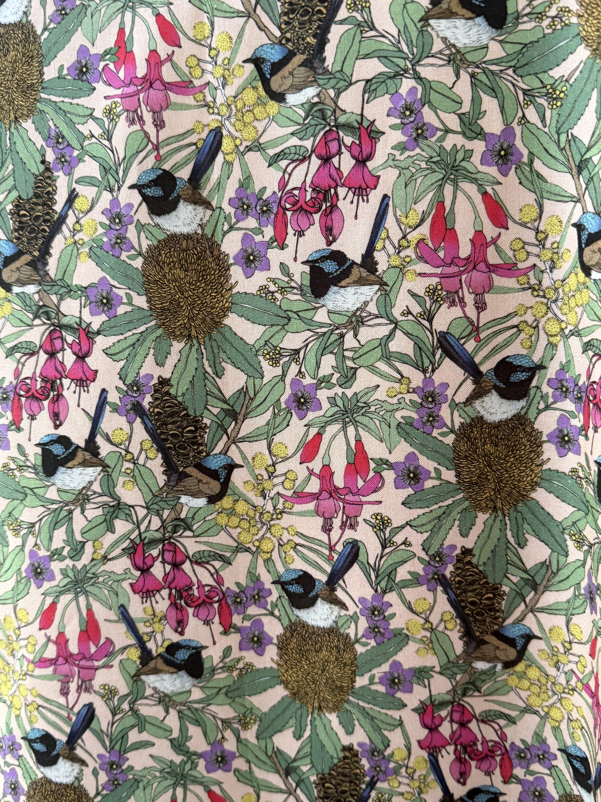 Banksia Fairy Wren fabric