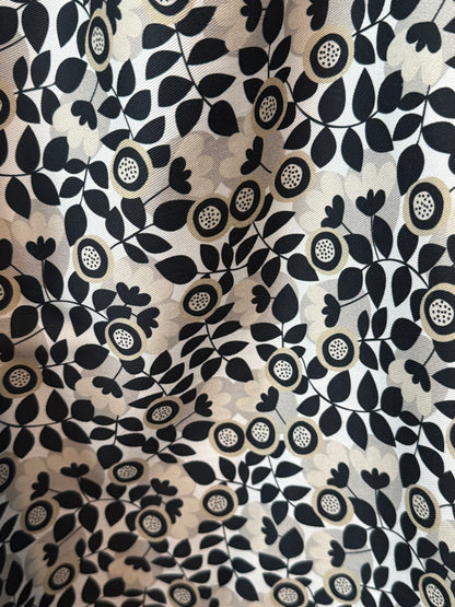 Black and Neutral Florals Kitchen