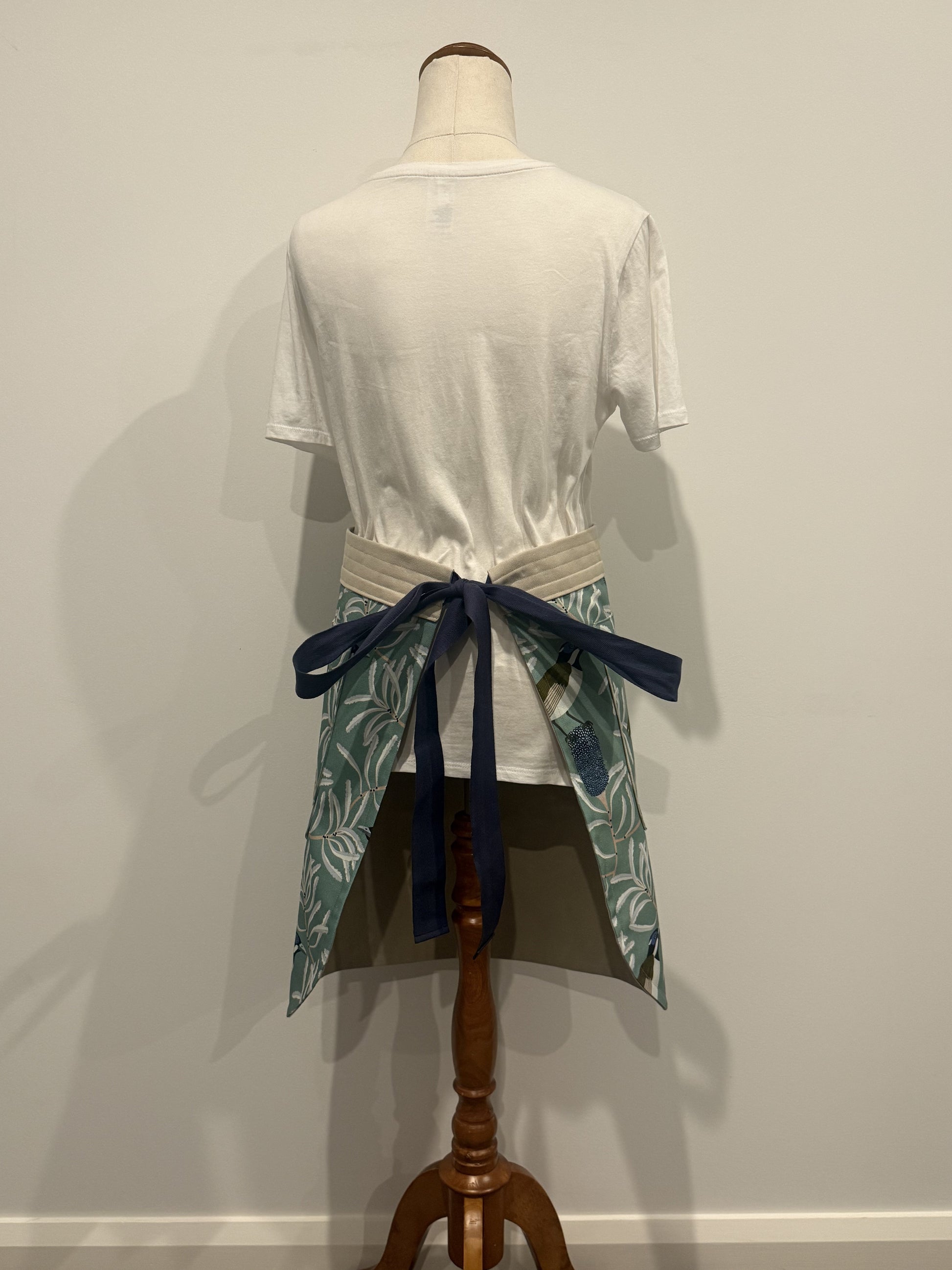 Blue Faced Honey Eater Waist Apron back