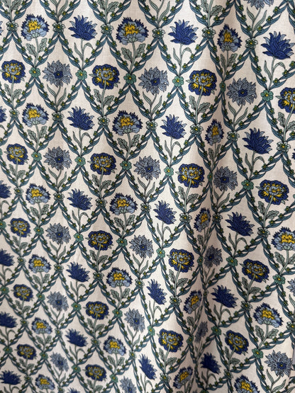 Blue and Yellow Criss-Cross fabric
