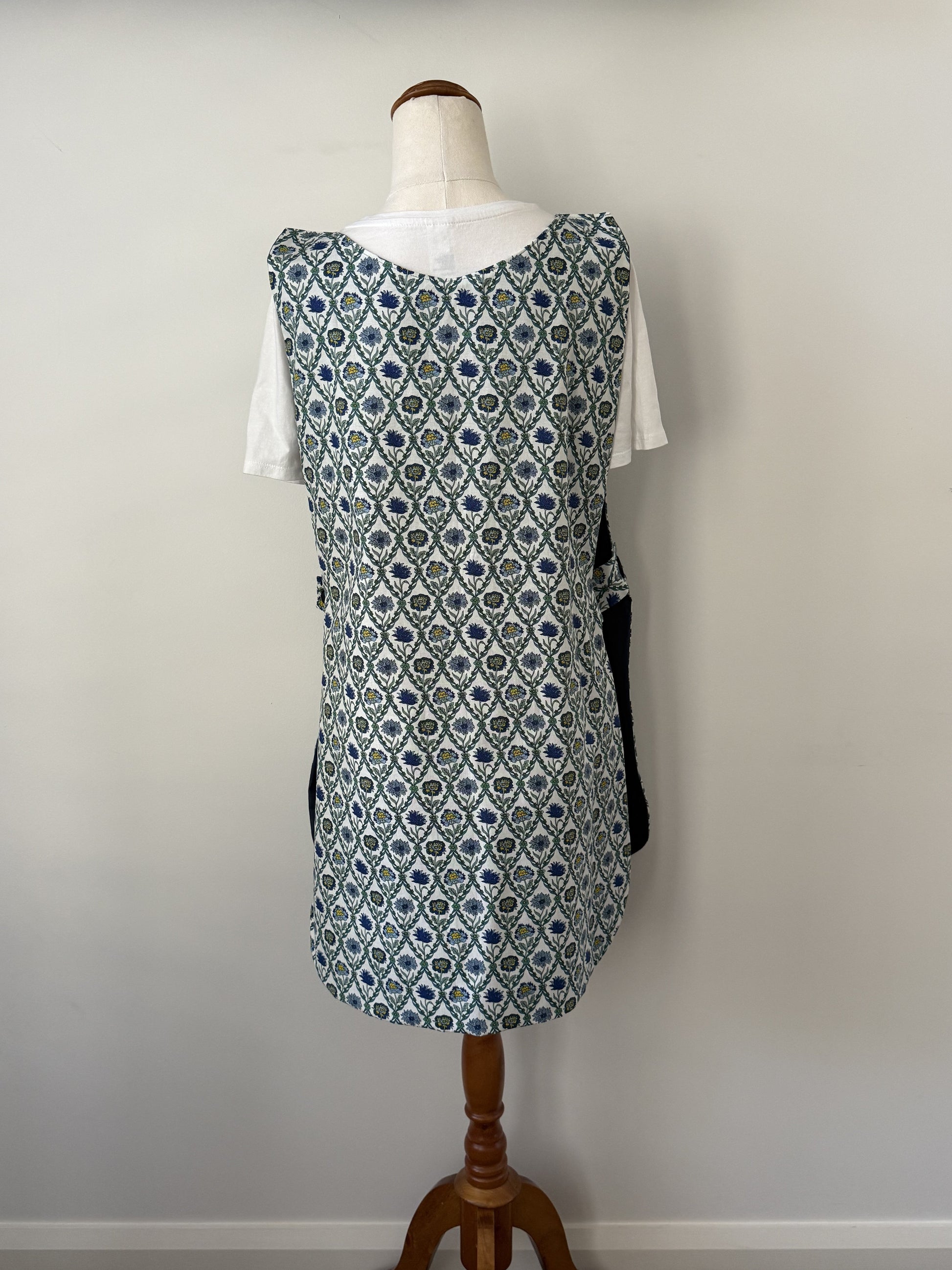 Blue and Yellow Criss-Cross Pinny back
