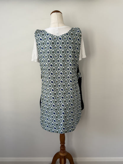 Blue and Yellow Criss-Cross Pinny back