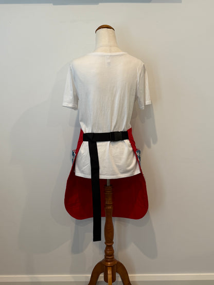 Blue and Red Chickens Egg Apron