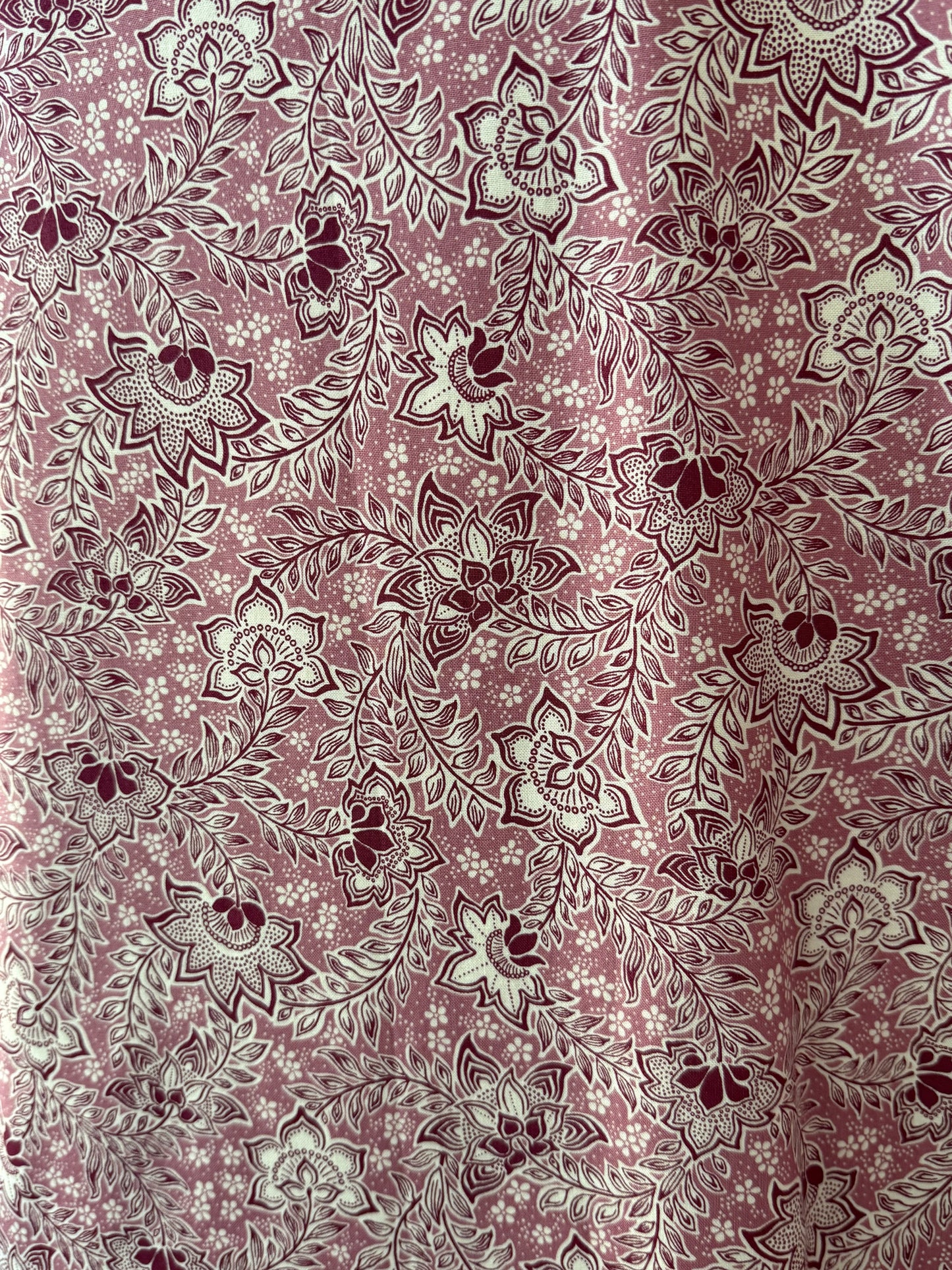 Dark Pink Floral fabric