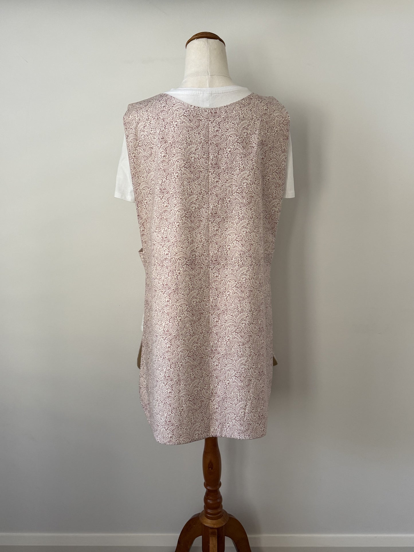 Dusty Pink Floral Pinny back