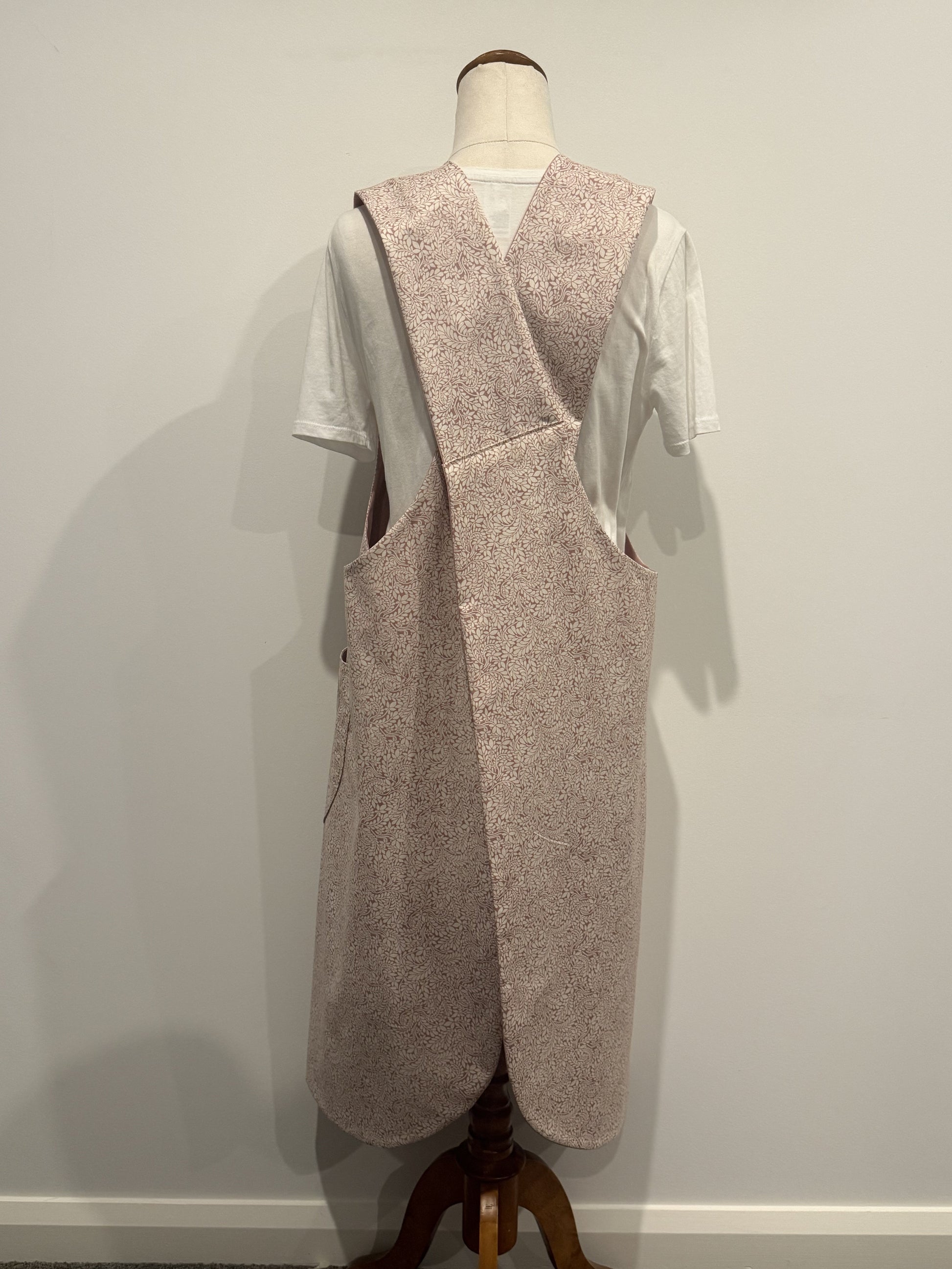 Dusty Pink Florals Wrap Around back