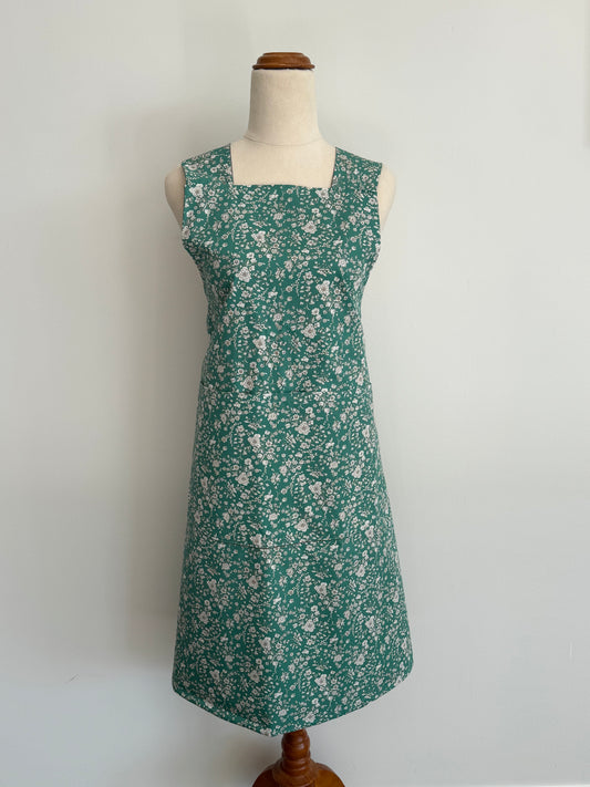Wrap-Around Apron - Green Floral Fabric