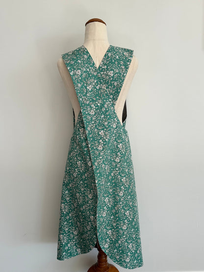 Wrap-Around Apron - Green Floral Fabric