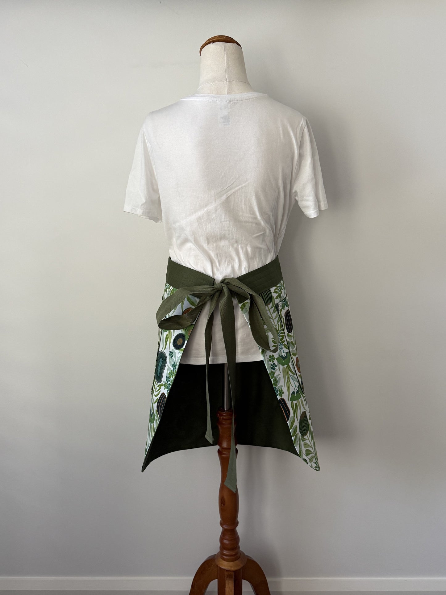 Green Banksia Waist Apron back
