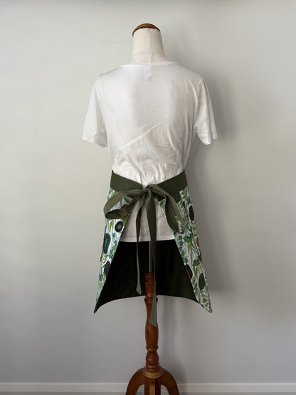 Green Banksia Waist Apron back