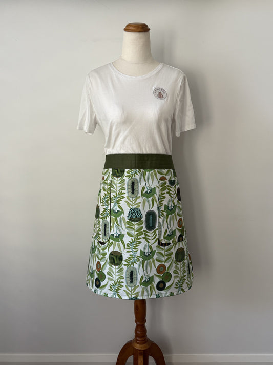 Green Banksia Waist Apron front