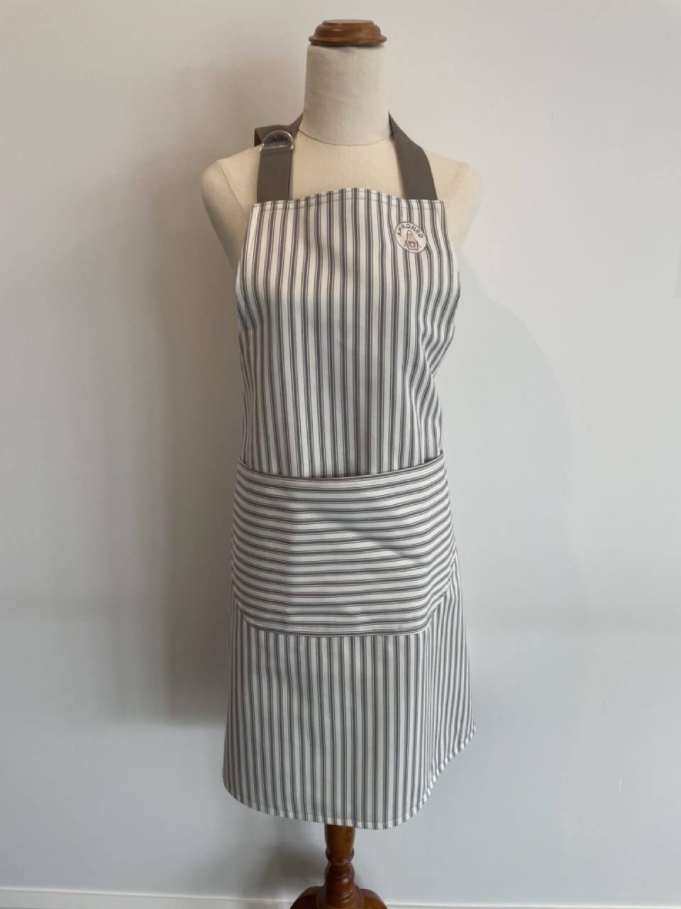 BBQ Apron Grey Stripes