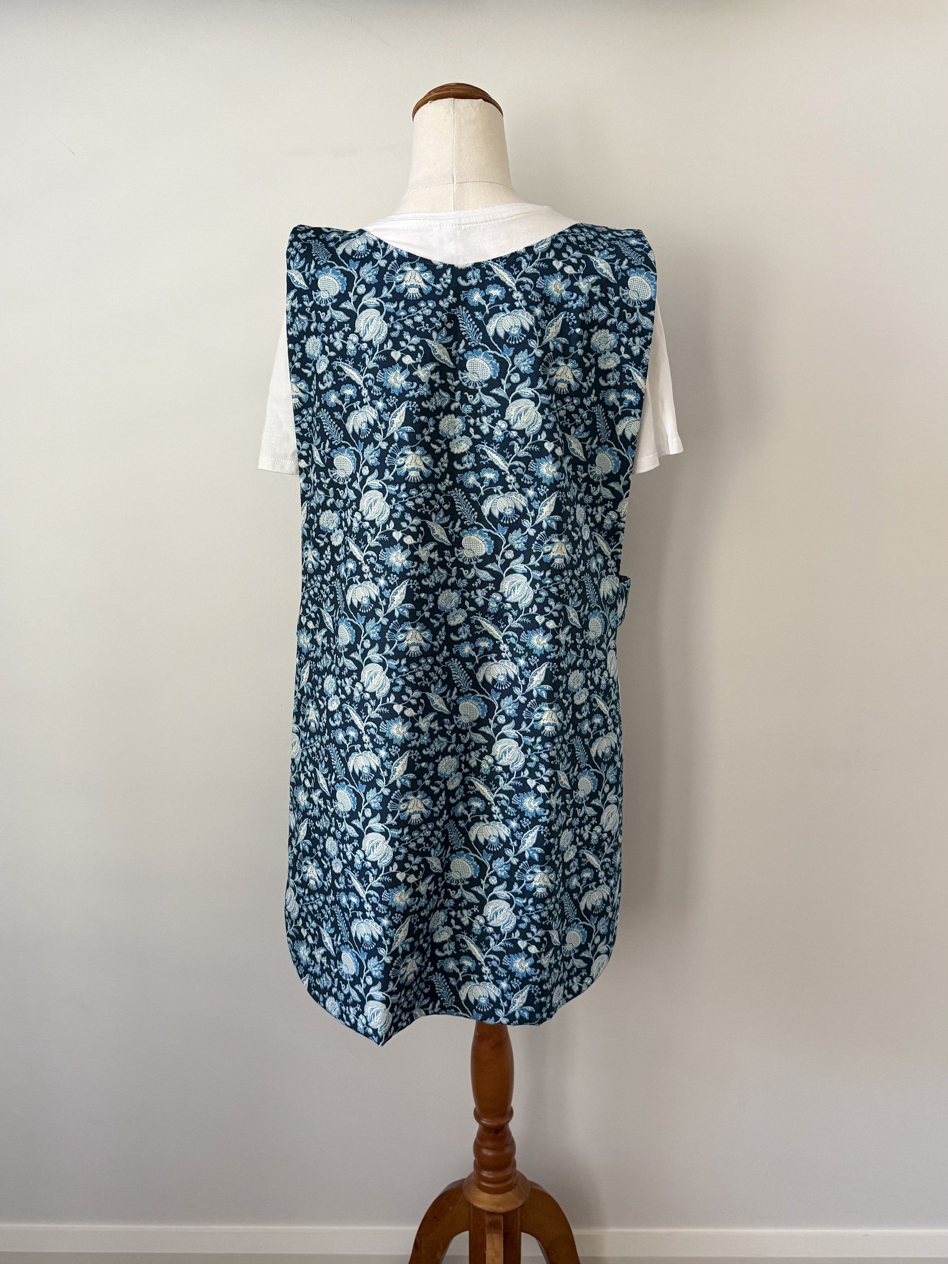 Multi Blue Floral Pinny back