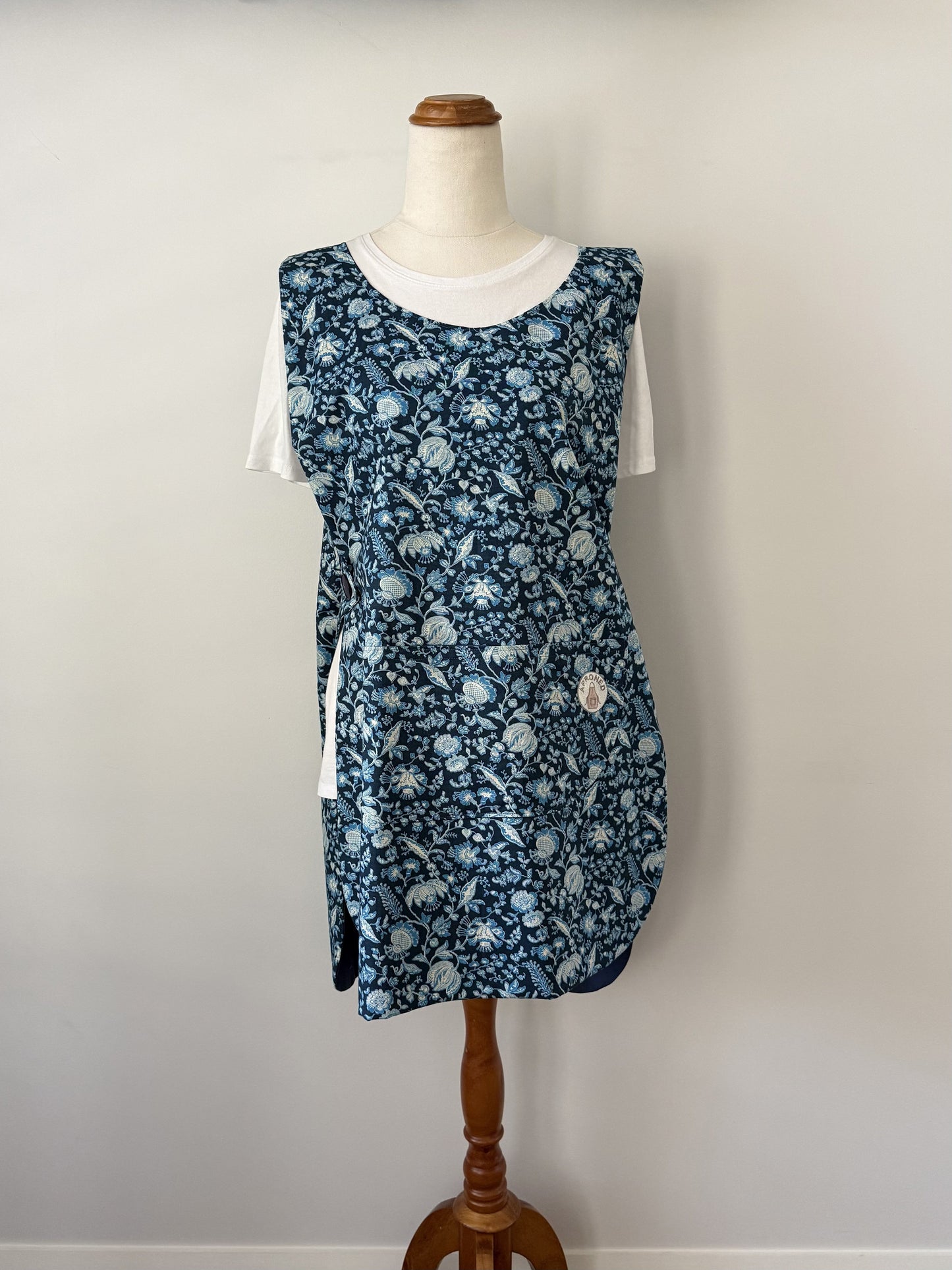 Multi Blue Floral Pinny front