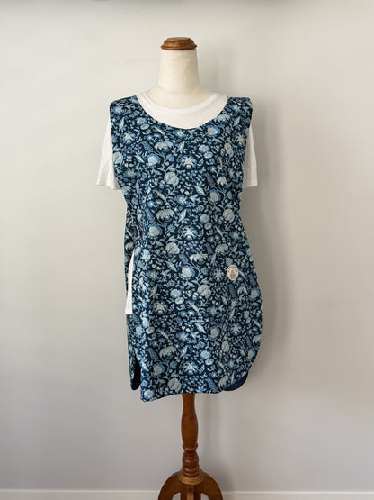 Multi Blue Floral Pinny front