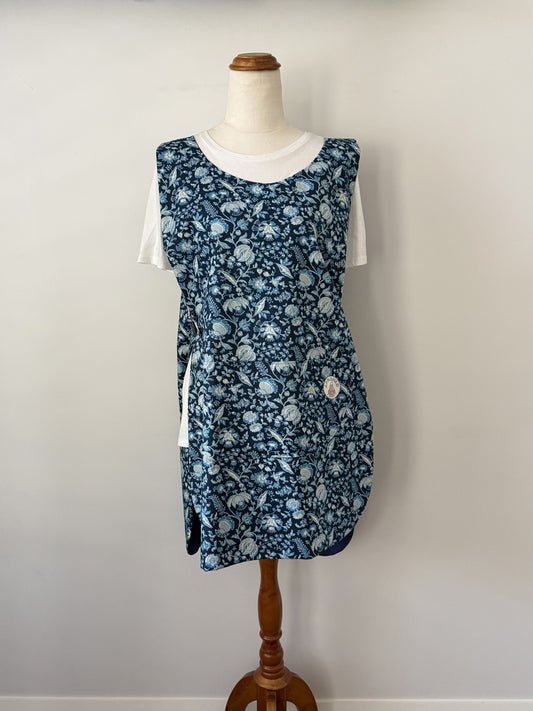 Multi Blue Floral Pinny front
