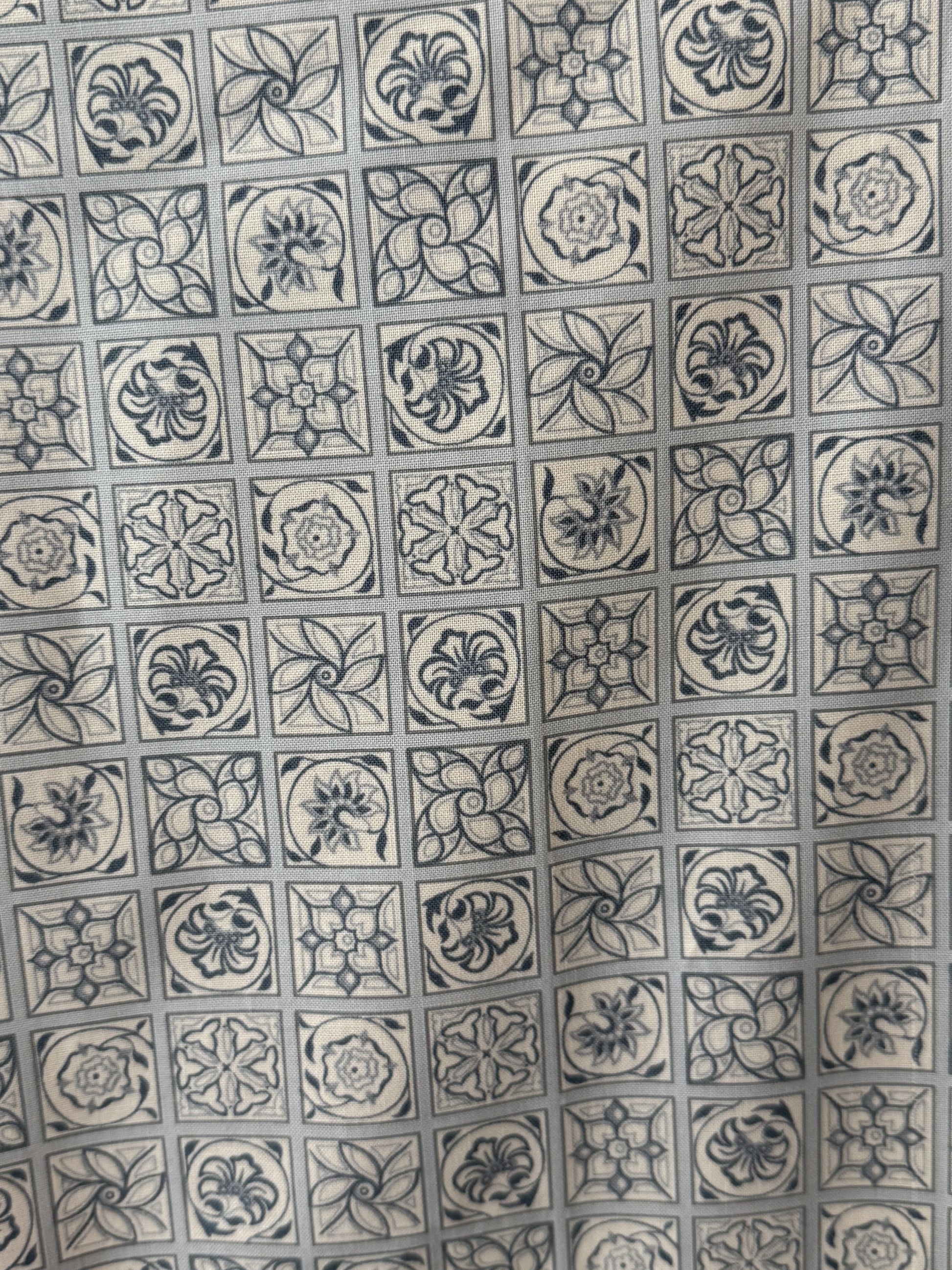 Pale Blue Tile fabric