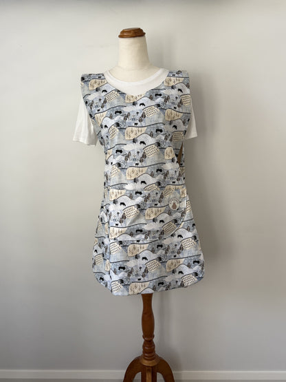 Pastel Blue Farm Pinny front