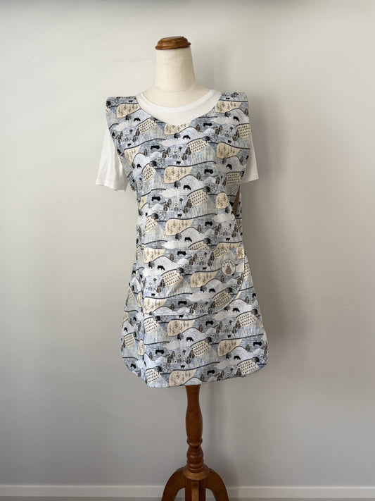 Pastel Blue Farm Pinny front