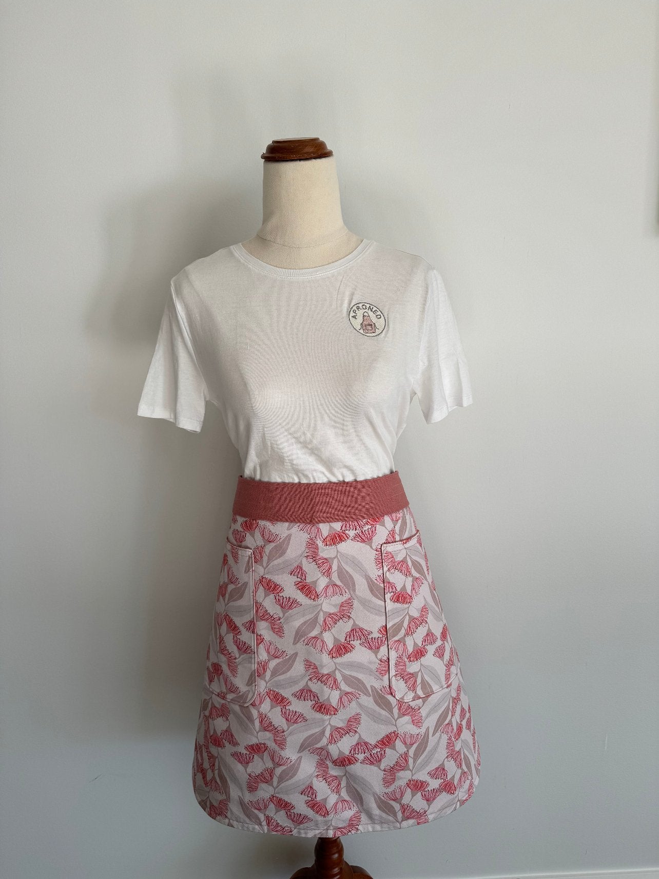 Pink Flowering Gum Waist Apron