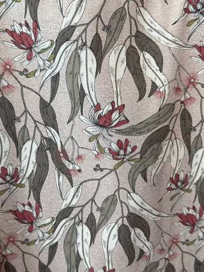 Pink and Grey Gum Leaves Kitchen