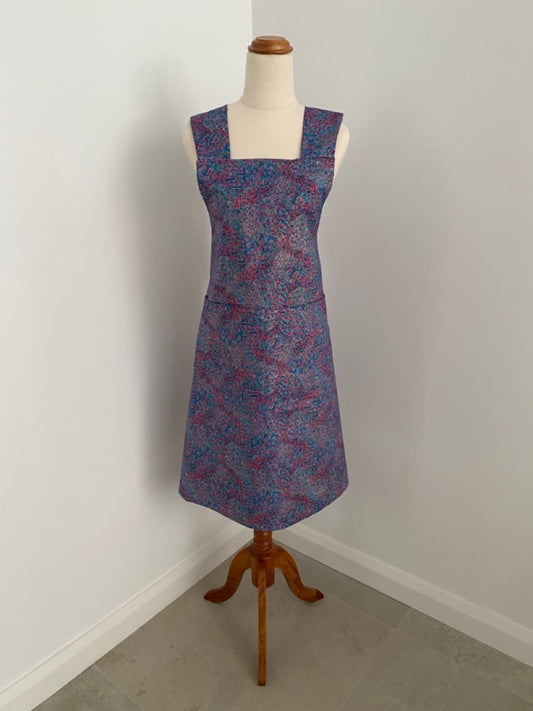 Wrap-Around Apron - Purple Peacock Fabric