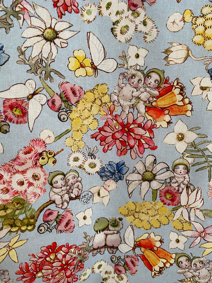 Wrap-Around Apron - Light Blue May Gibbs Fabric
