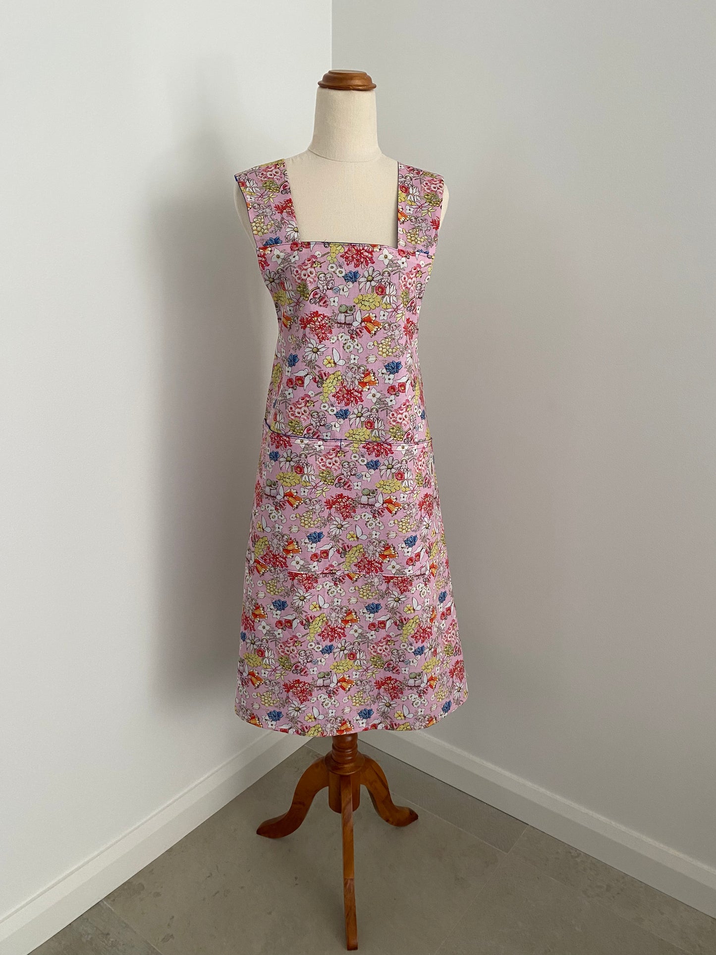 Wrap-Around Apron - Pink Multi Coloured May Gibbs Fabric