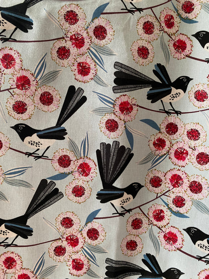 Wrap-Around Apron - Willy Wagtail Fabric