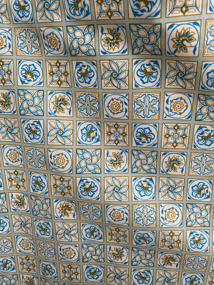 Wrap Around Blue and Yellow Tiles