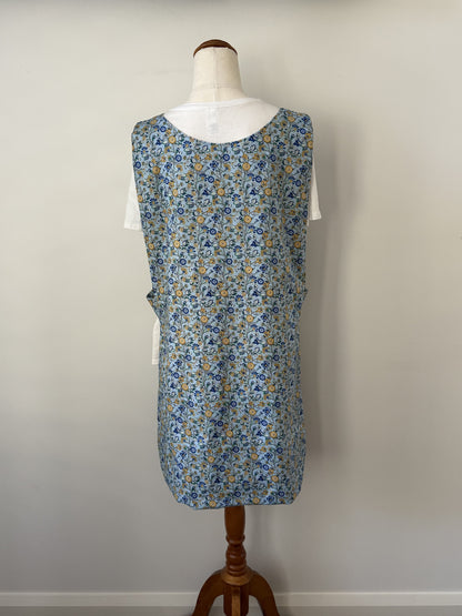 Yellow and Blue Vine Pinny back