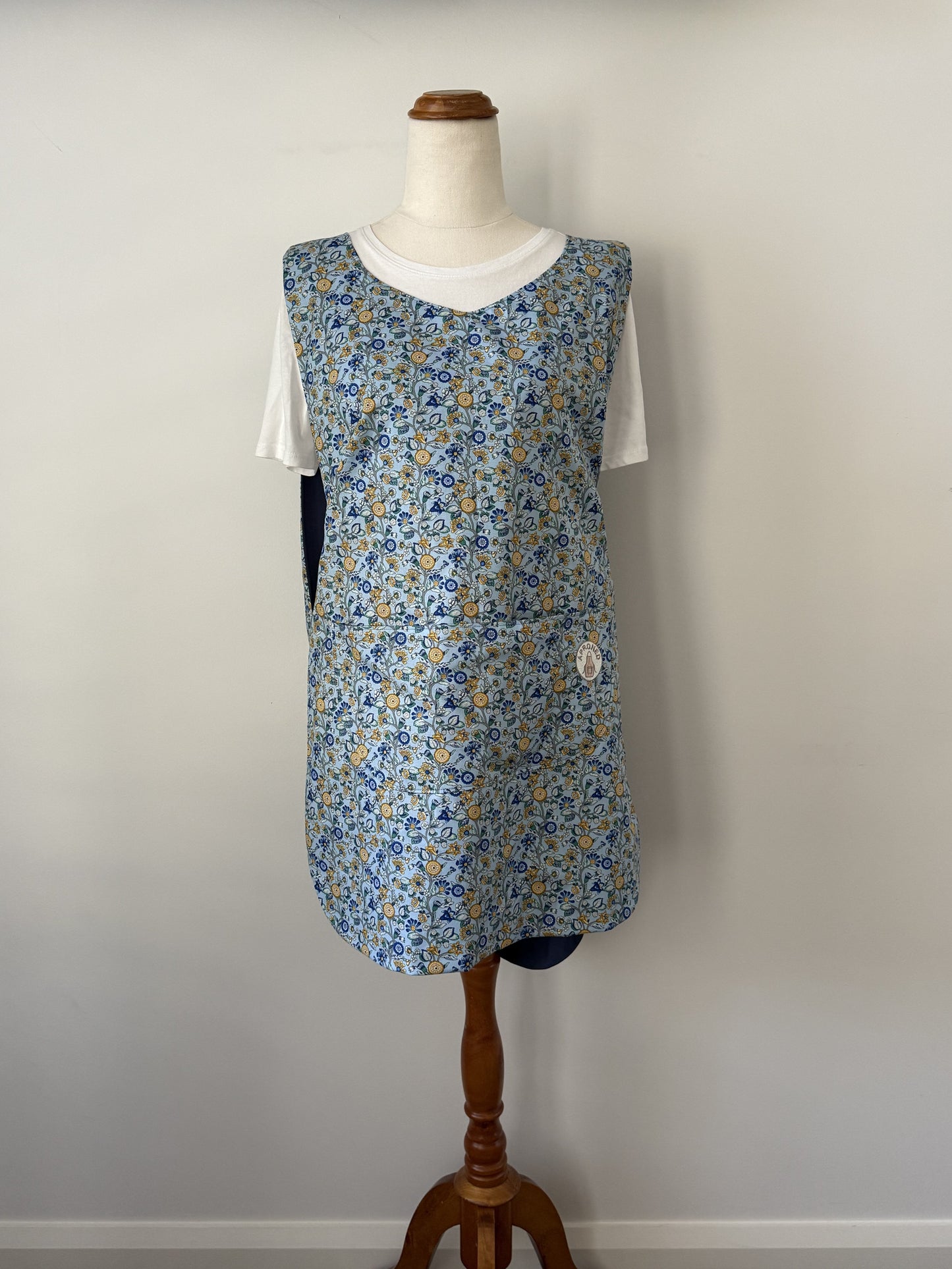 Yellow and Blue Vine Pinny front